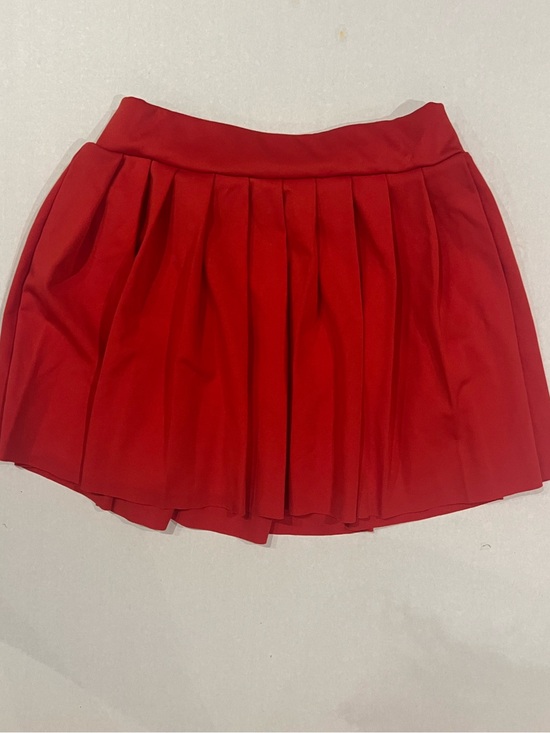 Dresses & Skirts - Red Pleated Mini Skirt - Women's Skirt